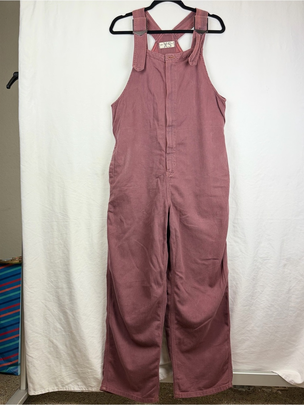 We The Free Sz XS Dusty Rose Overalls with Metal Buckles Cotton Blend - Picture 2 of 14